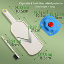 1pc Rallador de col morada, col redonda, rallador de ensalada de verduras, artefacto de desmenuzamiento, material PP, sin batería, sin carga, diseño de ahorro de espacio, con protector de mano para rallador para cocina móvil, cocina trasera eficiente
