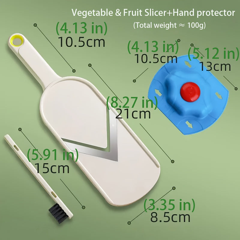 1pc Rallador de col morada, col redonda, rallador de ensalada de verduras, artefacto de desmenuzamiento, material PP, sin batería, sin carga, diseño de ahorro de espacio, con protector de mano para rallador para cocina móvil, cocina trasera eficiente