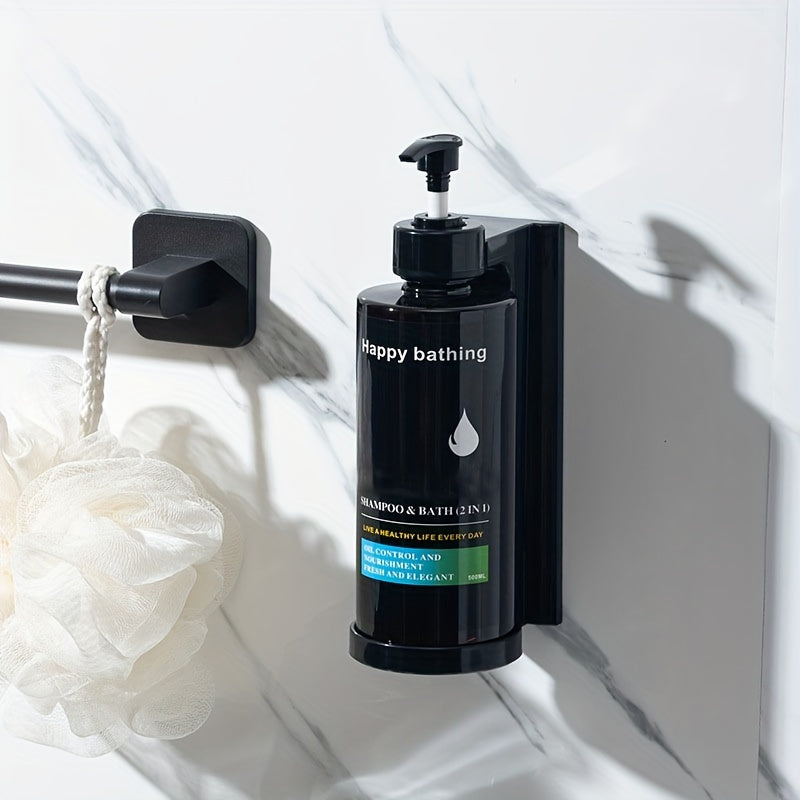 Dispensador de desinfectante de manos de pared Happy Bathing, 300 ml, plástico, sin DEHP, no necesita electricidad, ideal para baño, cocina, hotel - Regalo perfecto de Navidad