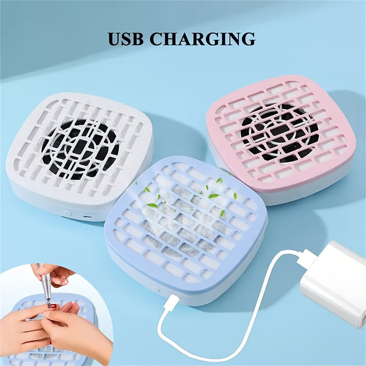 Aspiradora Mini Compacta USB LYYKLLY para Manos y Uñas - Recogedor de Polvo Ligero Portátil, Motor Cepillado 20000 RPM, Sin Batería ni Plástico, Ideal para Viajes y Hogar (Rosa Brillante/Blanco/Azul)