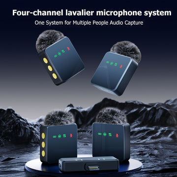 Micrófono inalámbrico 2.4G Pro - Hasta 14 horas de batería, cancelación de ruido DSP+ENC, diseño clip-on plug & play para vlogging HD y transmisiones en vivo, conector USB tipo C, micrófono de solapa | Micrófono profesional | Diseño clip-on