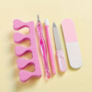 Juego de 6 Herramientas para Uñas Artísticas con Lámpara de 18 Luces LED Rosa, Función Inteligente de Inducción y Temporizador, Compatible con Diferentes Esmaltes y Pegamentos, Máquina para Manos y Pies, 54W