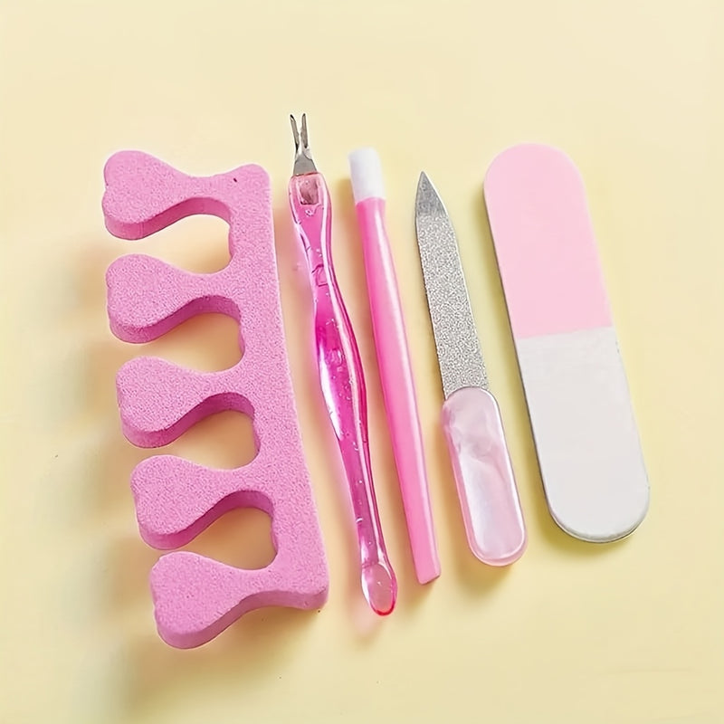 Juego de 6 Herramientas para Uñas Artísticas con Lámpara de 18 Luces LED Rosa, Función Inteligente de Inducción y Temporizador, Compatible con Diferentes Esmaltes y Pegamentos, Máquina para Manos y Pies, 54W