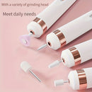 Fichero de uñas portátil, taladro de uñas eléctrico con 9 piezas de acoplamiento, carga USB, 2 velocidades ajustables para manicura y kit de herramientas de cuidado de uñas