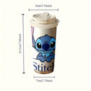 Taza de viaje de acero inoxidable de 18 oz Stitch - Aislada de doble capa, fácil de llevar, perfecta para bebidas calientes y frías, ideal para uso en el coche, soporte para bebidas en el coche | Diseño juguetón | Vaso aislado