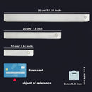 6 luces LED con sensor de movimiento recargables por USB, montaje magnético - 10cm/20cm/30cm, blanco cálido/frío, iluminación inalámbrica para cocina, clóset, escaleras y pasillos, activación por movimiento | Diseño elegante LED | Configuración inalámbri