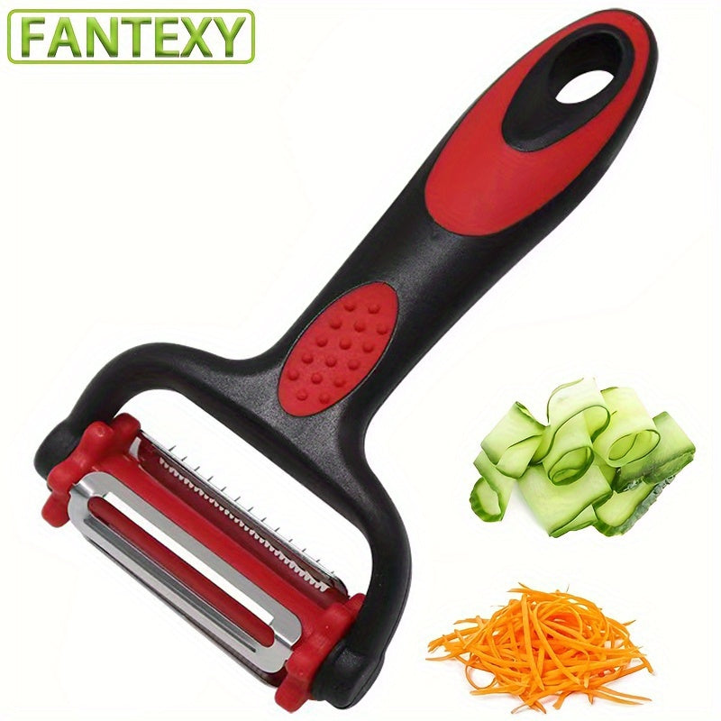 Pelador multifuncional 3 en 1 para frutas y verduras, cuchillo de pelar, rallador y triturador: ¡la herramienta de cocina definitiva! Accesorios de cocina