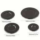 4 piezas de cubiertas de quemador de estufa de gas SABAF - Moda negra, duraderas y fáciles de limpiar, (55mm1 pieza + 75mm2 piezas + 100mm1 pieza)