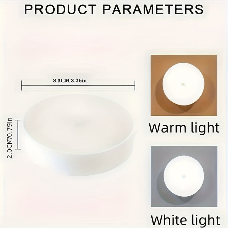 3 luces nocturnas LED con sensor de movimiento magnético, recargables 200mAh por USB, lámparas de pared y piso, encendido/apagado automático, diseño magnético portátil, plástico duradero para pasillo, clóset, escaleras, dormitorio, escritorio, lámpara de