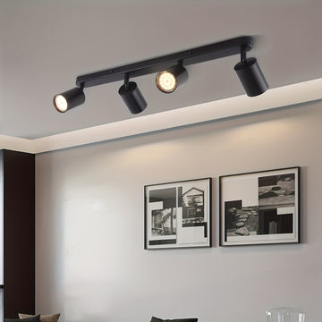 Colgante de Techo Industrial Moderno - Fácil Instalación, Montaje Semi-Encajonado para Restaurantes, Cafeterías, Dormitorios y Exposiciones - Base de Bombilla GU10 (Bombilla No Incluida), Foco, Iluminación Decorativa, Perfecto para Regalos de Navidad, Of