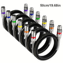 6 piezas de cable XLR de diseño nuevo, XLR masculino a femenino, equilibrio de 3 pines, micrófono compatible con mezclador, altavoz, amplificador, micrófono profesional, material de reducción de ruido, amplia compatibilidad, estuche protector de PVC, mej