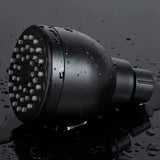 Kit de cabeza de ducha de 3 pulgadas ABS con 7 modos de spray - Negro elegante, boquilla oculta para duchas y baños modernos, plástico duradero, instalación fácil, incluye manguera, perfecto para rociador de grifo de cocina, accesorios de baño, cabeza de