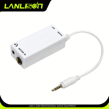 Adaptador de Audio Lanlison - Conecta Guitarra, Bajo, Altavoz, Batería Eléctrica y Piano a Smartphone para Grabación y Efectos, Convertidor, Línea