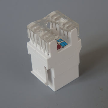 10 piezas de adaptadores de red Ethernet RJ45 CAT.5E de 180 grados - Blanco, conectores de red para computadoras, plug-and-play, no se requiere cableado externo, ideal para configuración en casa y oficina, adaptador de red Ethernet RJ45