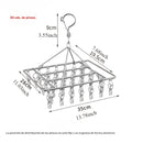 Perchero multipinzas de acero inoxidable para cortavientos, perchero pulido para secar calcetines de metal, pinza sólida gruesa para calcetines domésticos, perchero para secar ropa interior y calcetines en el balcón