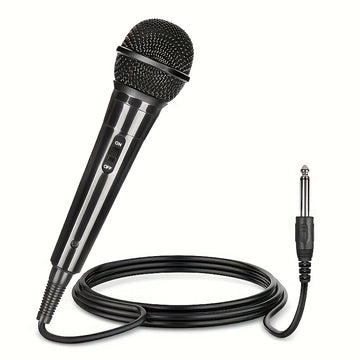 Microfono dinámico con cable, , adecuado para KTV, teclado electrónico, amplificador de guitarra, mezclador y computadora - conexión universal 6.35mm/0.25 pulgadas