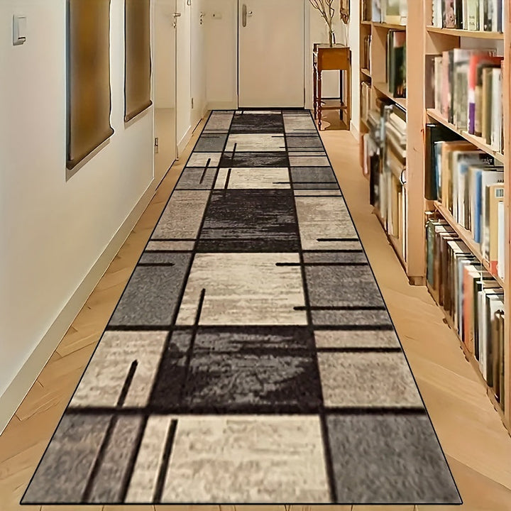 Alfombra de felpa con diamantes dorados de lujo, 1 unidad - Antideslizante, lavable a máquina, ideal para pasillo, dormitorio, cocina y baño - Alfombra decorativa multifuncional para el hogar