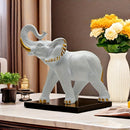 Escultura de Elefante de Resina Encantadora - Perfecta para el Hogar, Sala de Estar, Bar, Café y Decoración de Escritorio | Adorno Interior con Temática de Dibujos Animados Vibrante, Regalos de Elefante, Elefante Salvaje, Exhibición de Escritorio
