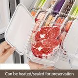 5 piezas de Contenedores para Refrigerador de 40oz con Tapas - Cajas Reutilizables para Alimentos Frescos, Carne y Verduras, Organizadores Portátiles para Congelador, Recipientes Sellados Multiusos, Accesorios de Cocina