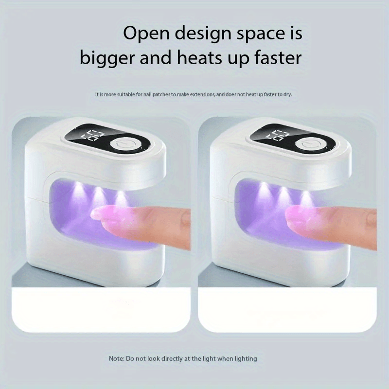 1 pieza, Secador de uñas compacto y práctico, lámpara, portátil, recargable por USB, alimentado por batería, sin fragancia, adecuado para esmalte de uñas de gel, regalo perfecto para, esencial para entusiastas de manicura