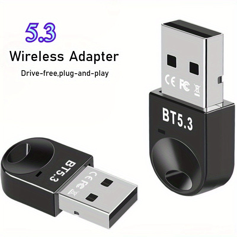 1pc Adaptador inalámbrico USB 5.3, Adaptador de computadora para TV conmutable, ¡Dale a tu computadora función BT de inmediato!