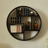 Estantería de Pared de Madera al Estilo Chino Vintage - Exhibición de Almacenamiento Abierto para Salón de Peluquería, Estante de Vino y Más