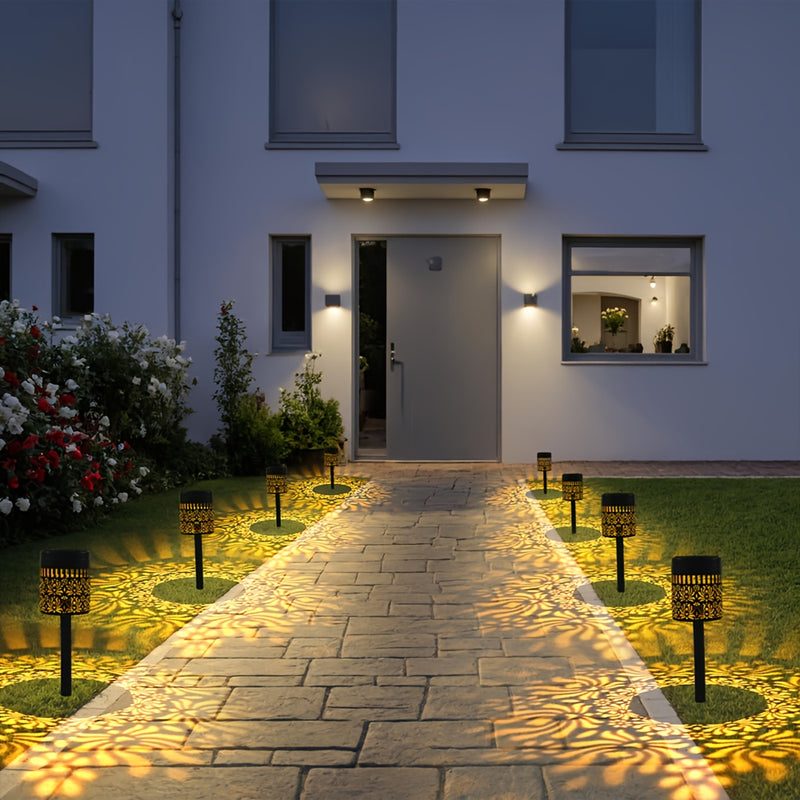2/4pcs Luces Solares para Caminos/Pasillos, Luces Decorativas de Jardín Solar para Exteriores, Iluminación Paisajística para Patios, Jardines y Senderos en Patio o Césped