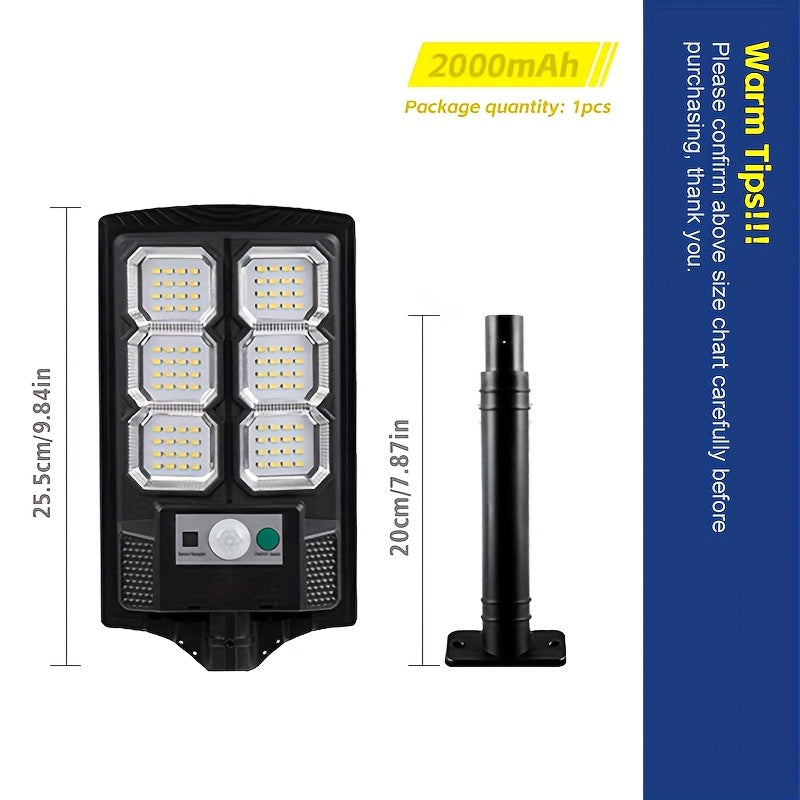 2 piezas/1 pieza - Luces solares LED ultra brillantes para exteriores, luces de jardín con sensor de movimiento - Ideales para iluminación de calles, estacionamientos comerciales y canchas deportivas al aire libre
