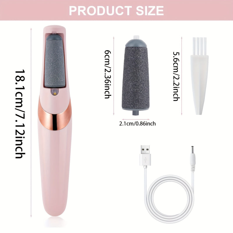 Eliminador Eléctrico - Set Multifuncional de Pedicura Recargable USB para Pies y Manos, Ideal para Pies Suaves