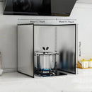 Guarda de cocina de acero inoxidable para todas las estaciones, diseño plegable en tres partes que ahorra espacio y crea un ambiente ordenado, ideal para uso doméstico, cocinas de RV y campamentos