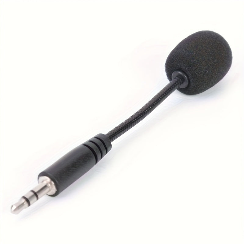 Mini 3.5mm Jack Microfono Flexible de Capacitancia para Teléfono Móvil, PC, Portátil, Laptop, Notebook - Negro, 1.8 pulgadas x 1.8 pulgadas, Alta Sensibilidad, No Requiere Batería, Microfono Portátil para Teléfono, PC, Laptop, Notebook, Diseño Compacto,