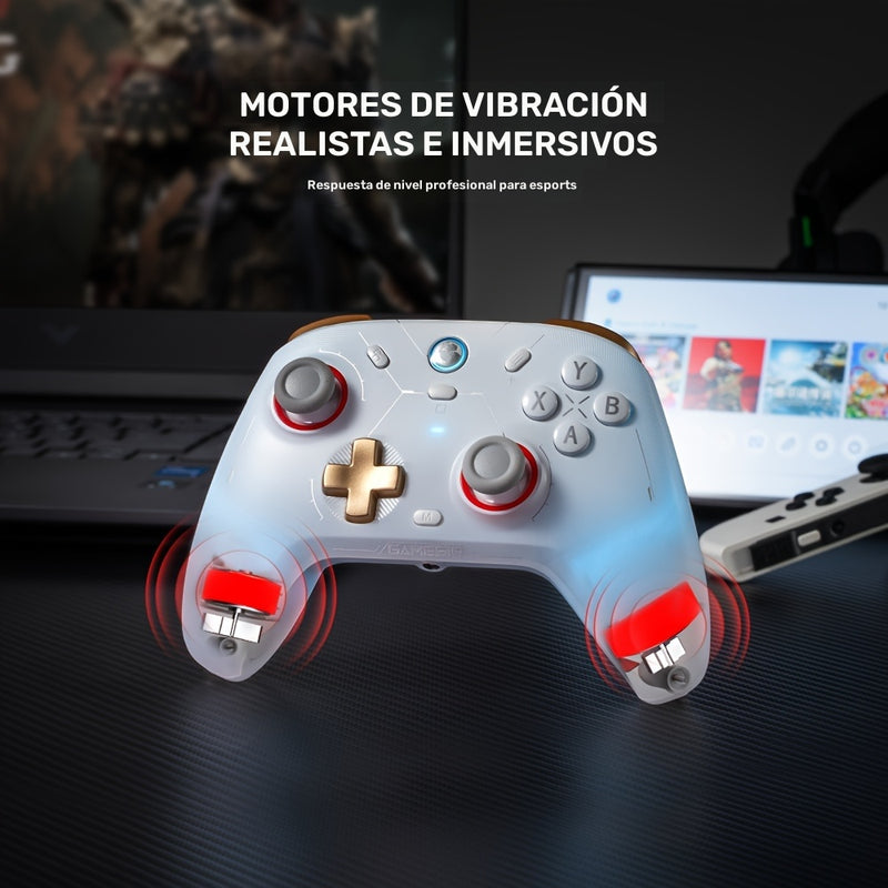 Gamesir Cyclone 2 Gamepad Inalámbrico - Ergonómico, Compatible con TMR Sticks y Triggers de Efecto Hall, Iluminación RGB para una Experiencia de Juego Mejorada en Switch, PC, Android, iOS y Steam
