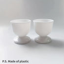 2pcs Tazas para Huevos de Estilo Europeo - Plástico Duradero, Perfectas para el Desayuno y Decoración de Comedor