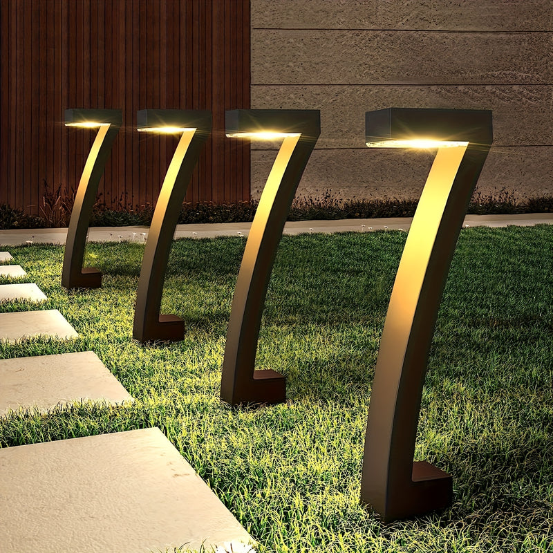 Luces Solares Exteriores, 4 Piezas de Iluminación Solar Decorativa Impermeable con Función Automática de Encendido/Apagado y Duración de 12 Horas para Senderos, Patios y Entradas