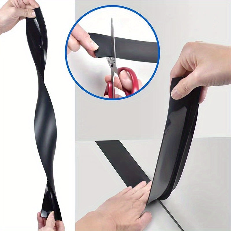 Rejilla de Sellado Integrada para Huecos de Estufa - Cubierta de Borde de Encimera de Alta Calidad para Relleno y Protección contra Salpicaduras, Tira Adhesiva Negra Duradera para Instalación de Estufas, Fácil Montaje en Electrodomésticos de Cocina