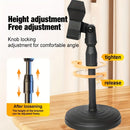 Soporte de micrófono de escritorio reforzado, altura ajustable con base redonda estable, fácil de instalar, soporte de micrófono portátil - Adecuado para estudios caseros, transmisión en vivo, podcasting, compatible con PC