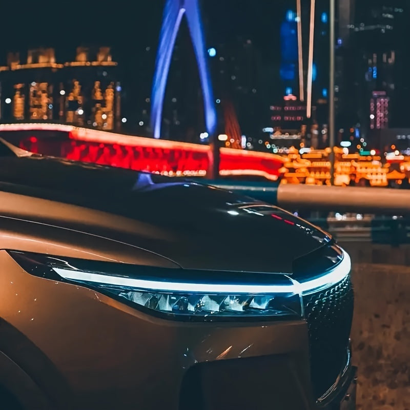 Luces de Decoración LED para Coche, Luz de Escaneo Inicial, Tira para Capó del Motor, Adecuadas para Todos los Modelos, Tiras LED para Modificación de Autos y Camiones