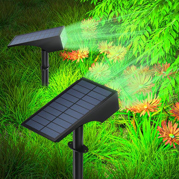 1pc Luz Solar de Jardín Exterior con 66 LEDs, Foco Paisajístico Solar con 4 Modos IP65 Impermeable para Patio y Jardín, Sin Control Remoto