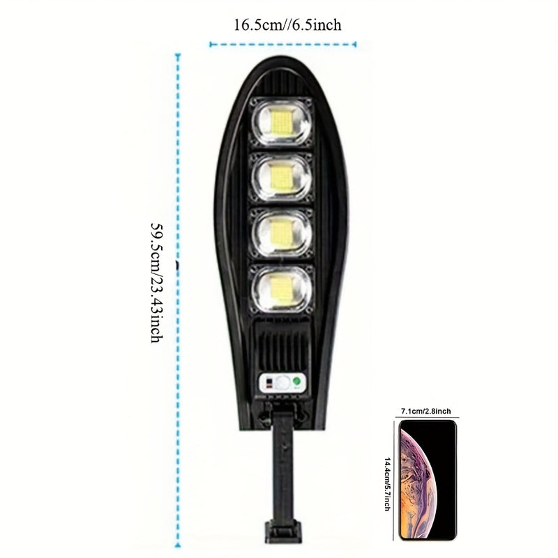 Lámpara solar LED para exteriores con sensor de movimiento ANKRIYUL, luz de seguridad COB para jardín, garaje, patio y área trasera, incluye control remoto
