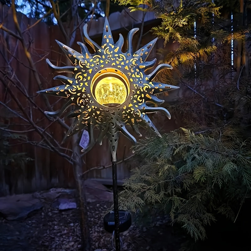 Luces Solares de Jardín IP65, Lámpara Decorativa con Diseño Solar, Regalo Perfecto para Amigos y Familia, Ideal para Iluminación Exterior en Céspedes, Jardines y Camping (Navidad, Halloween, Día de la Madre), Mejor Opción para Navidad