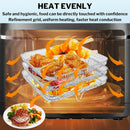 11 piezas de rejilla de freidora de aire de acero inoxidable 304 de capas múltiples, rejilla de deshidratador de acero inoxidable apilable, accesorios de freidora de aire, adecuados para asar y cocinar, juego de 3 piezas