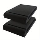 Un par de almohadillas insonorizantes de 27,99 cm × 19,0 cm × 3,99 cm para altavoces, diseñadas para reducir las vibraciones y ecos de los altavoces, lo que ayuda a mejorar la calidad del sonido.