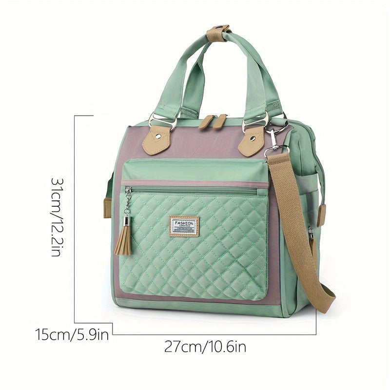 La nueva bolsa de almuerzo aislada, bolso de gran capacidad y multifuncional con asa única, ideal para picnics, viajes diarios, salidas, excursiones cortas o largos, almacenamiento sin contacto alimentario, regreso al cole