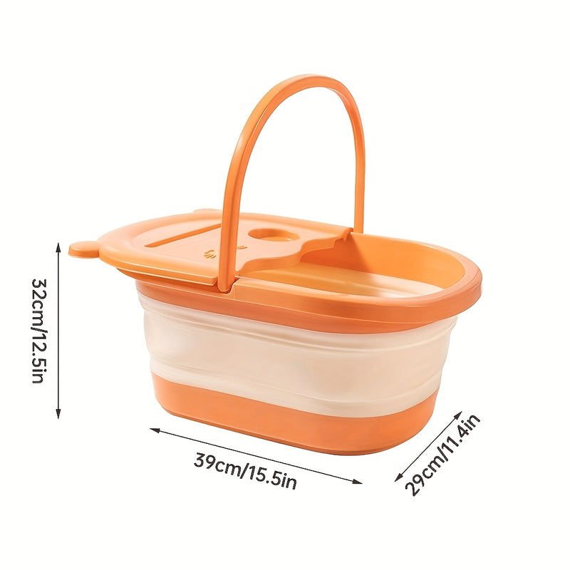 1 Bañera Plegable para Pies con Múltiples Opciones de Color, Lavabo Portátil de Plástico para Viajes en Otoño e Invierno, Accesorio para Masaje de Pies