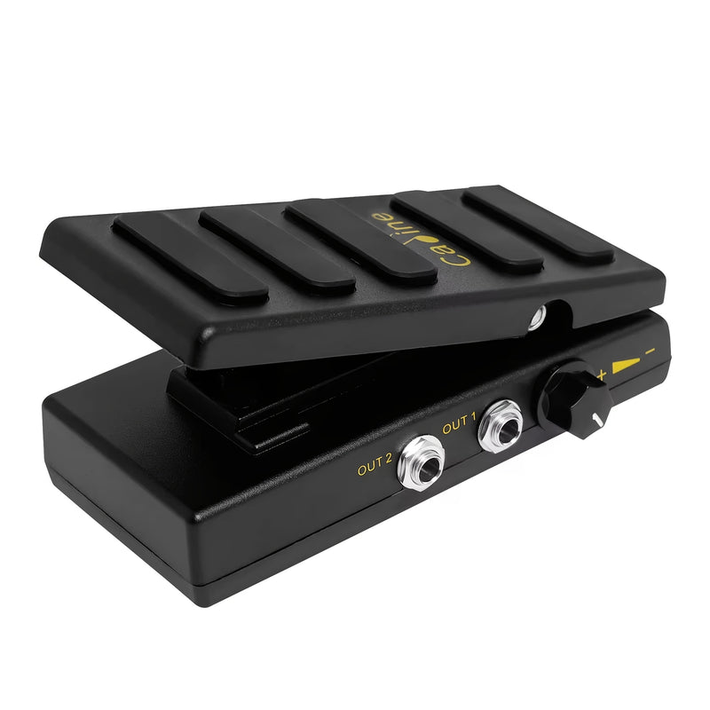 Pedal de volumen dual de AHAJII - Controles de aumento y reducción, señal analógica, pedal de efecto de guitarra negro para amplificadores de guitarra, DC 9-36V, no necesita batería, pedal de guitarra