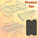Juego de Accesorios para Freidora de Aire de 4 piezas con 2 Tapetes de Silicona para Freidora de Aire y 2 Rejillas de Acero Inoxidable para Freidora de Aire, Compatible con la Freidora de Aire de Doble Zona Ninja Food AF300UK AF400UK, para Accesorios de