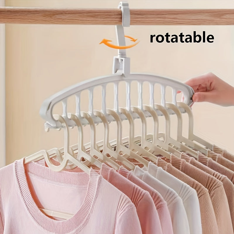 Percha Plegable para Uso Doméstico, Dormitorio de Estudiantes, Multifuncional Mágica con 11 Agujeros para Secar Ropa, Artefacto de Almacenamiento Montado en la Pared, Secado Eficiente de Ropa | Solución de Almacenamiento Moderna | Percha Versátil, Percha