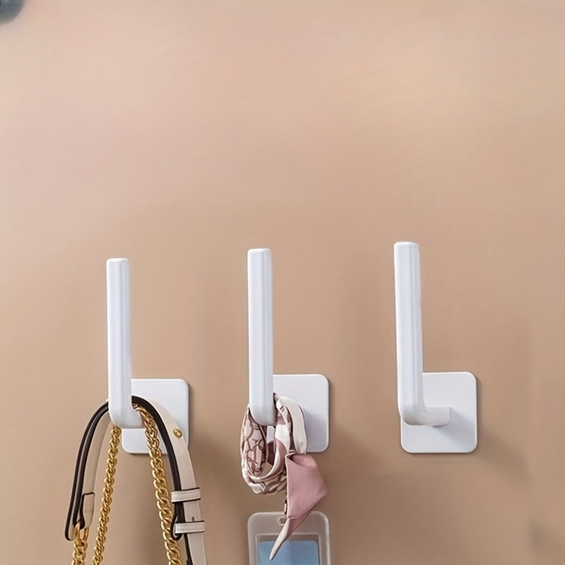 1/2/5 ganchos adhesivos de plástico - Sujeción fuerte, colgadores para pared sin clavos, diseño antideslizante, ideal para colgar bolsas, llaves y accesorios, colgador de accesorios | Colgador de pared moderno | Diseño de sujeción segura, ganchos utilita