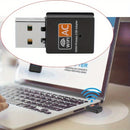 Adaptador WiFi USB, 600 Mbps, doble banda, adecuado para computadoras de escritorio (2,4 GHz/5 GHz), enchufa y juega, con instalación automática del controlador, para Windows 8/10/11.