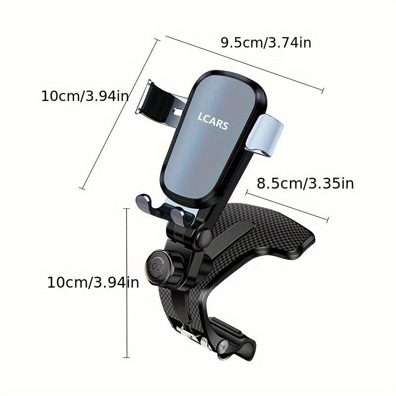 [Soporte Teléfono Auto Ajustable 360] Soporte de Teléfono para Auto Ajustable 360 Grados - Soporte de Teléfono para Tablero de Auto con Clip de Silicona Antideslizante [Estabilidad Multiángulo] Apto para Todos los Smartphones
